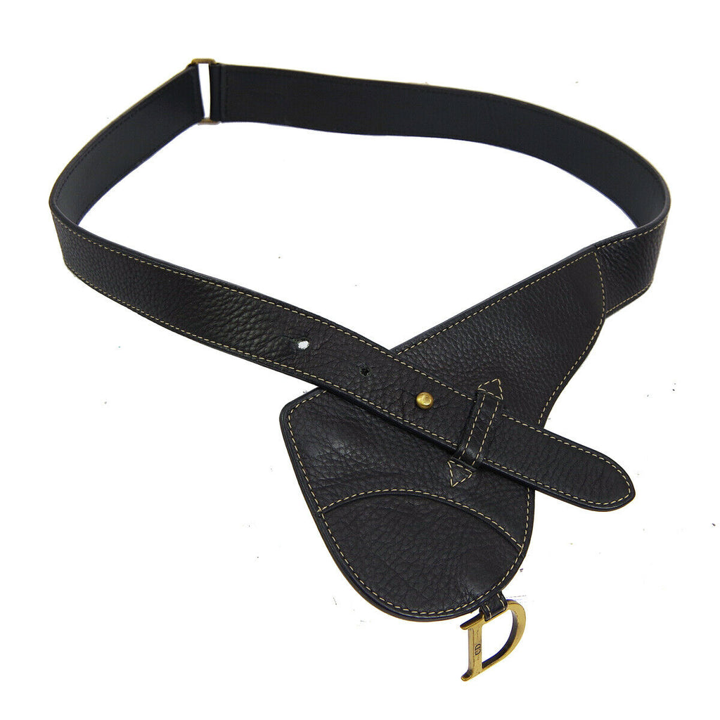 Christian Dior 2002 Saddle Bum Bag Black #85