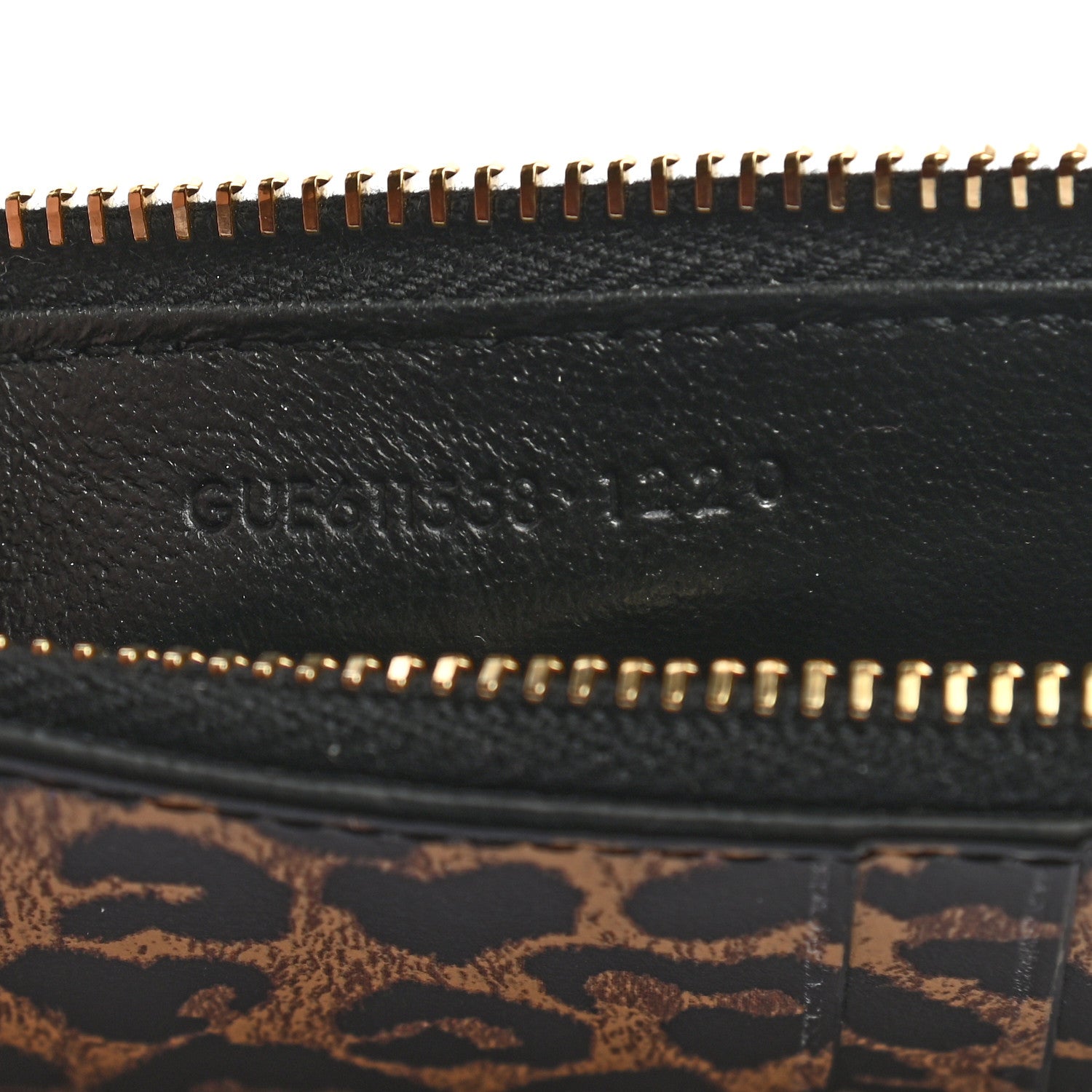 Saint Laurent Fragments Monogram Leopard Leather Wallet 611558