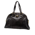 Saint Laurent Muse Stitch Large Dome Satchel Dark Brown Leather Shoulder Bag
