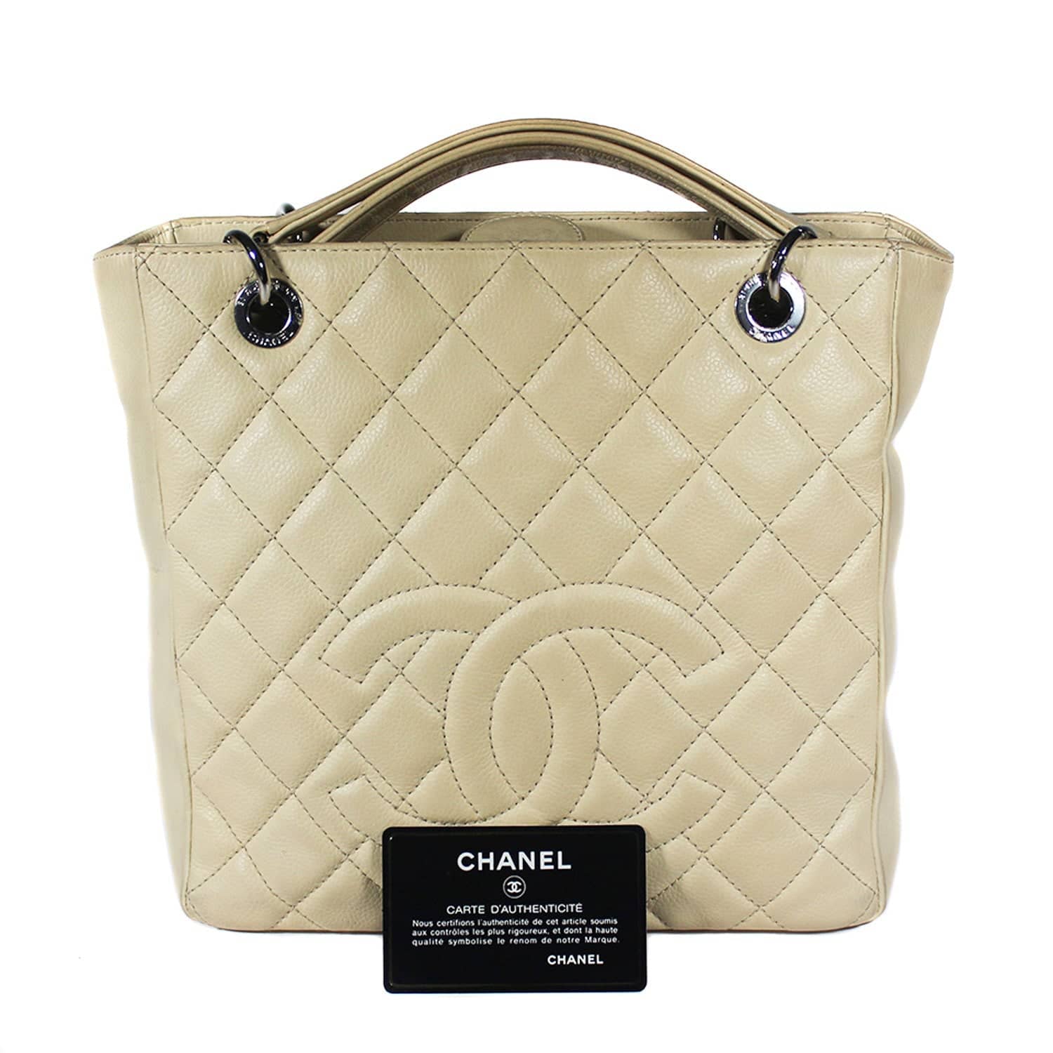 Chanel PST beige Caviar Silver