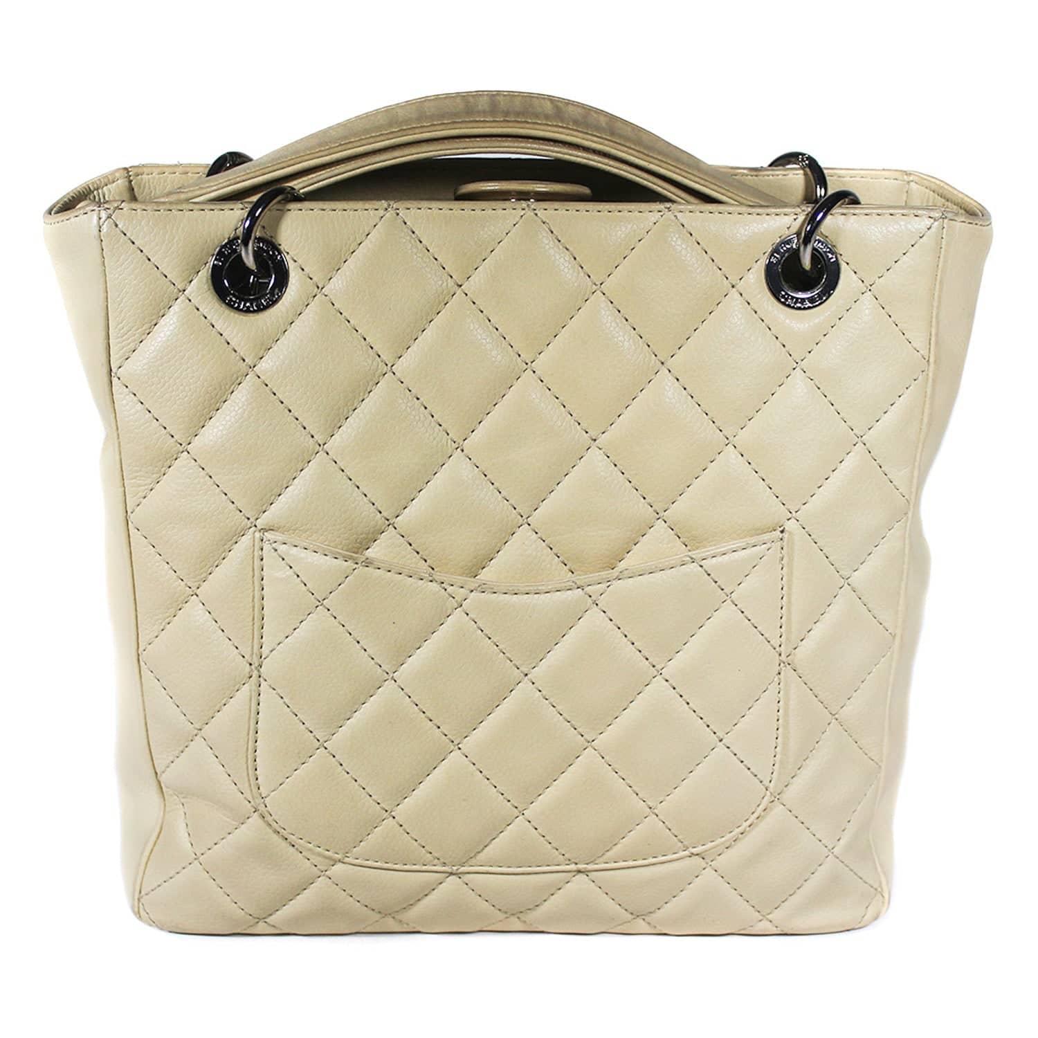 Chanel PST beige Caviar Silver