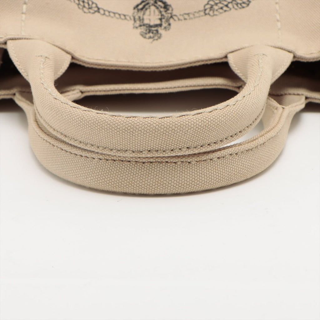 Prada 2-Way Canvas Tote Bag Beige