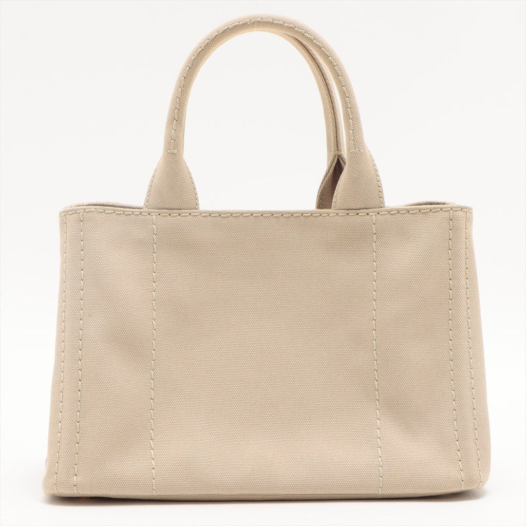Prada 2-Way Canvas Tote Bag Beige