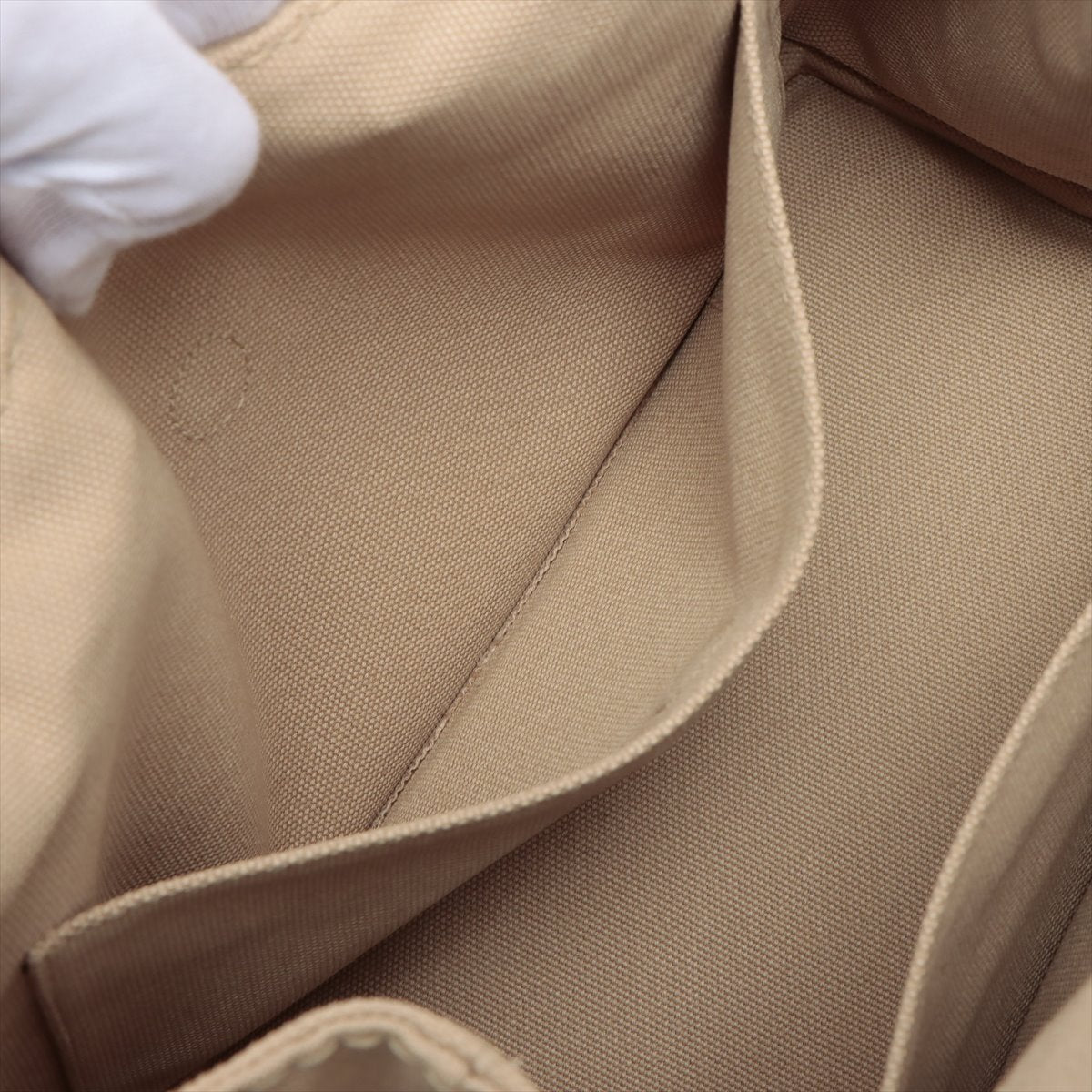 Prada 2-Way Canvas Tote Bag Beige