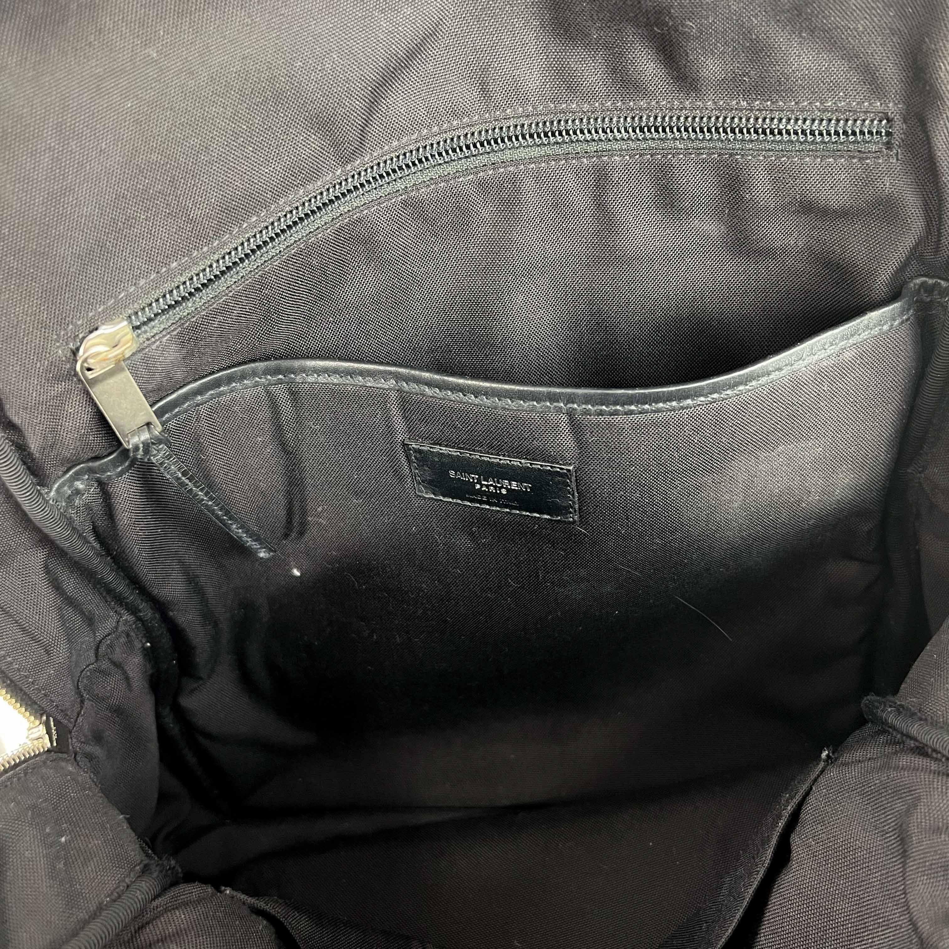 Saint Laurent Canvas City Laptop Backpack
