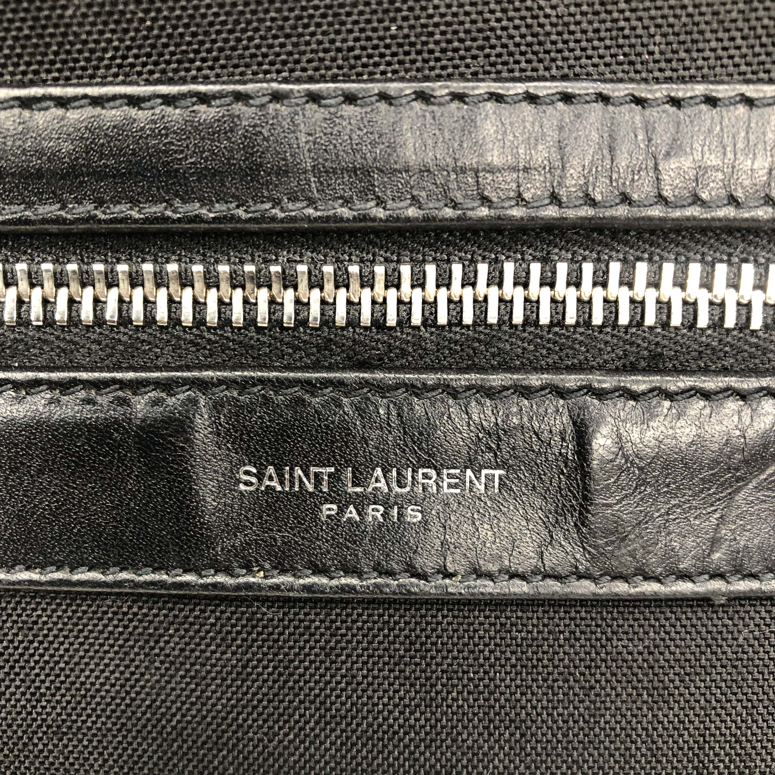 Saint Laurent Canvas City Laptop Backpack