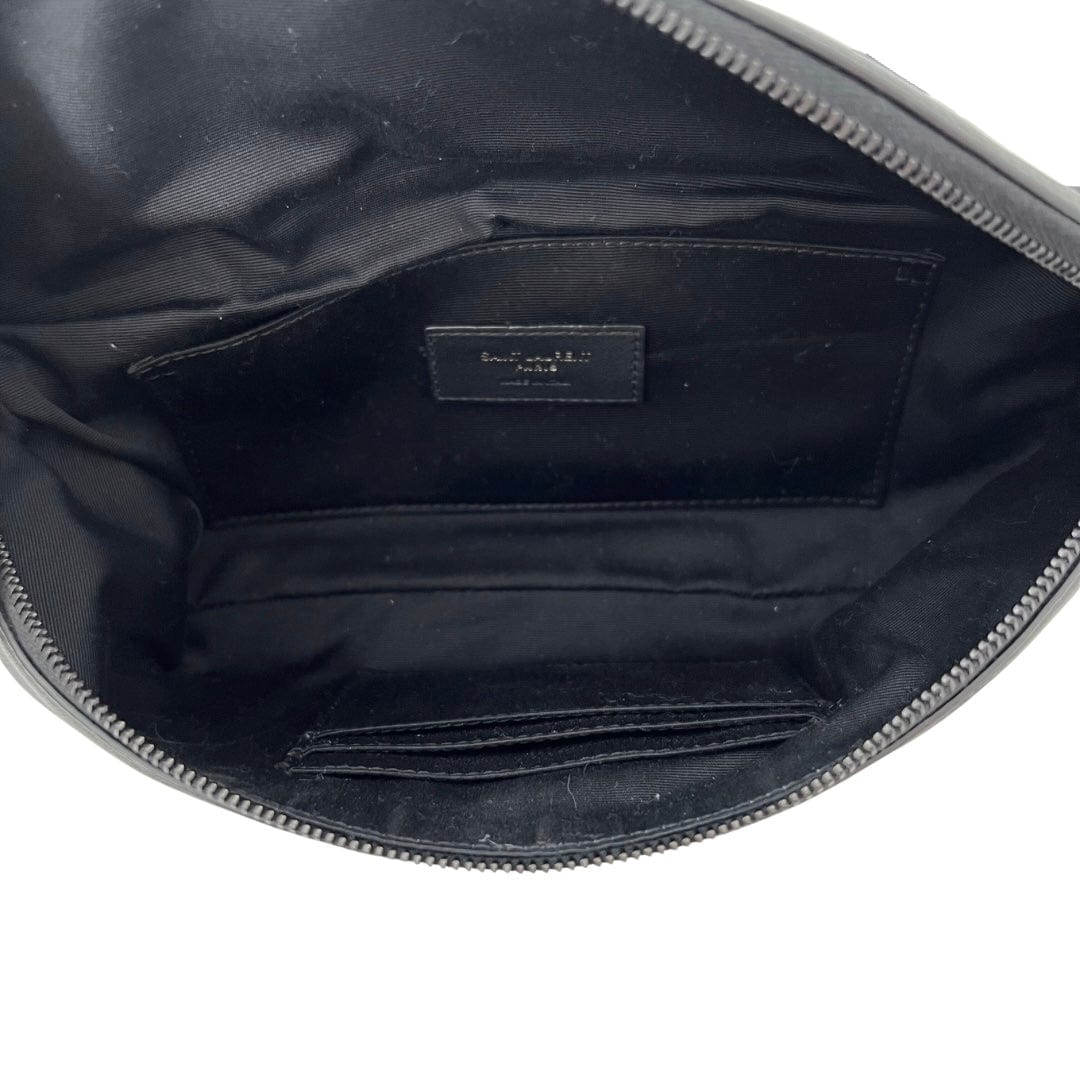 Saint Laurent Monogram Calfskin Leather Belt Bag