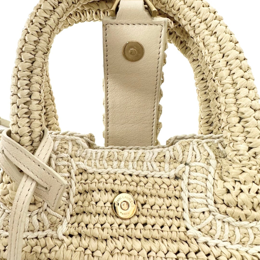 Saint Laurent Raffia Baby Downtown Cabas