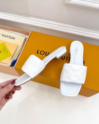 louis vuitton Women's Revival Flat Mule White For Women 1A9P4P