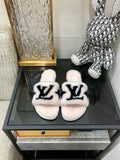 louis vuitton Women's Magnetic Flat Mule White For Women LV