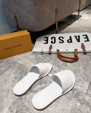 louis vuitton Women's Magnetic Flat Mule White For Women