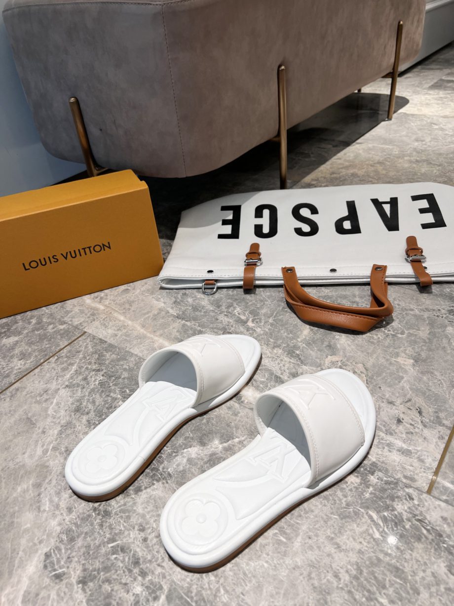 louis vuitton Women's Magnetic Flat Mule White For Women