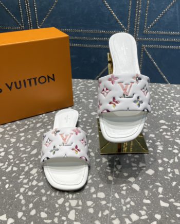 louis vuitton Women's Revival Flat Mule White For Women 1AAORE