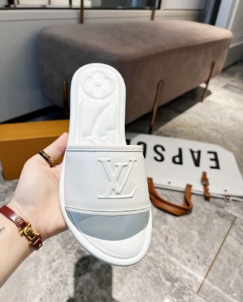 louis vuitton Women's Magnetic Flat Mule White For Women