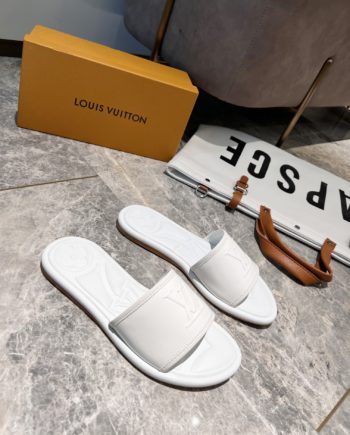 louis vuitton Women's Magnetic Flat Mule White For Women