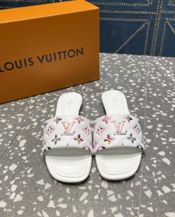 louis vuitton Women's Revival Flat Mule White For Women 1AAORE