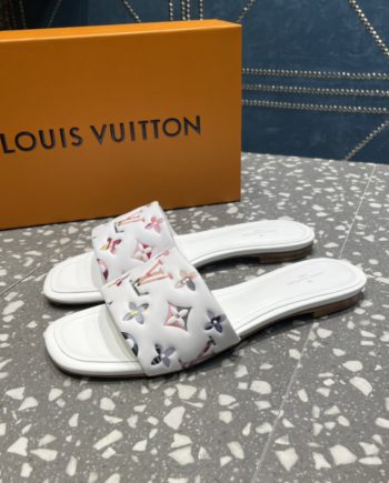 louis vuitton Women's Revival Flat Mule White For Women 1AAORE