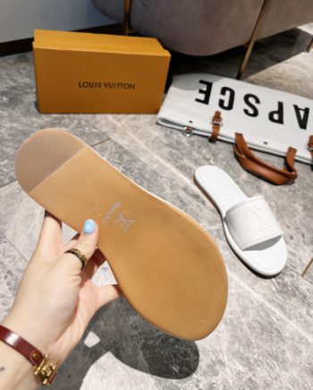 louis vuitton Women's Magnetic Flat Mule White For Women
