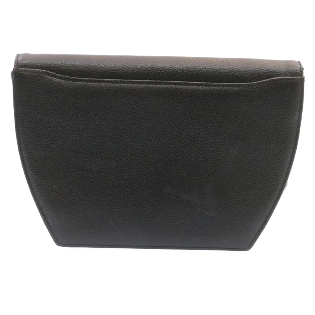 SAINT LAURENT Shoulder Bag Leather Black Auth am1347s