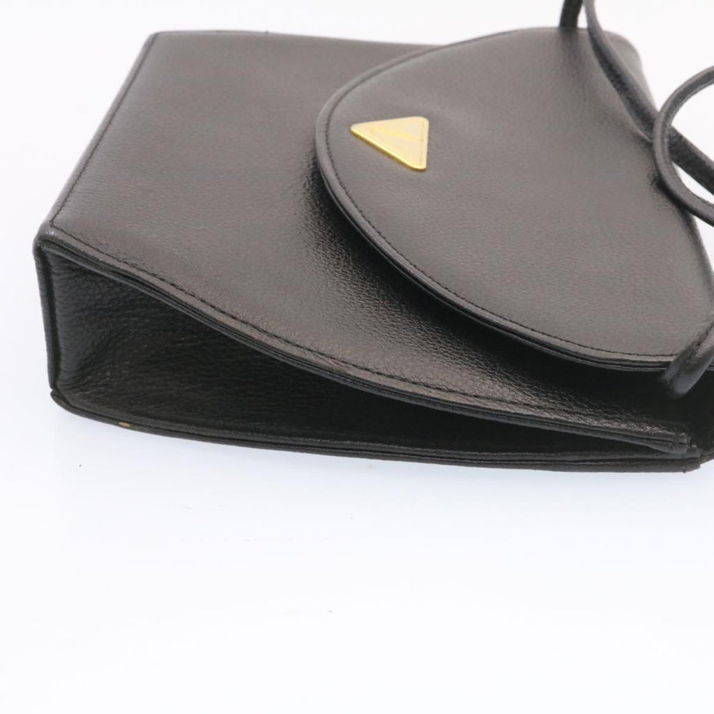 SAINT LAURENT Shoulder Bag Leather Black Auth am1347s
