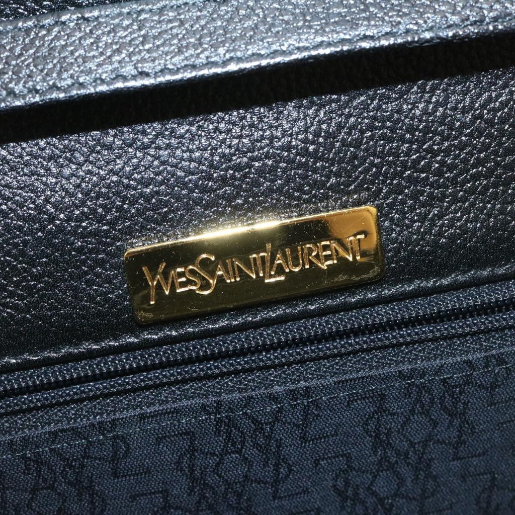 SAINT LAURENT Shoulder Bag Leather Black Auth am1347s