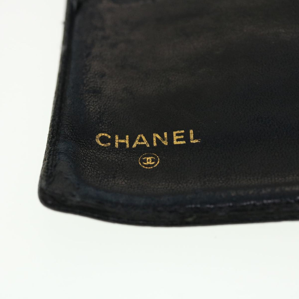 CHANEL Long Wallet Caviar Skin Black CC  ti1128