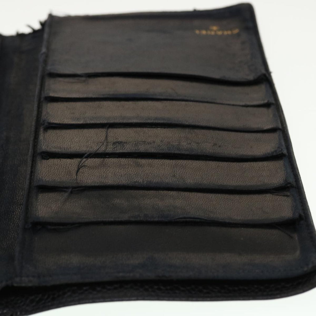 CHANEL Long Wallet Caviar Skin Black CC  ti1128