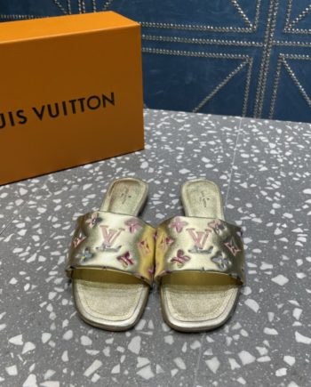 louis vuitton Women's Revival Flat Mule Gold For Women LV