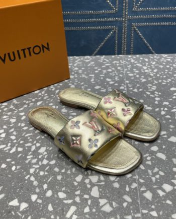 louis vuitton Women's Revival Flat Mule Gold For Women LV