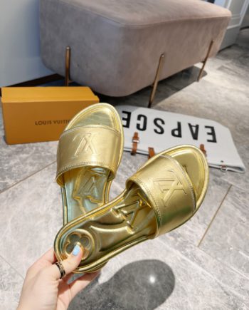 louis vuitton Women's Magnetic Flat Mule Gold For Women