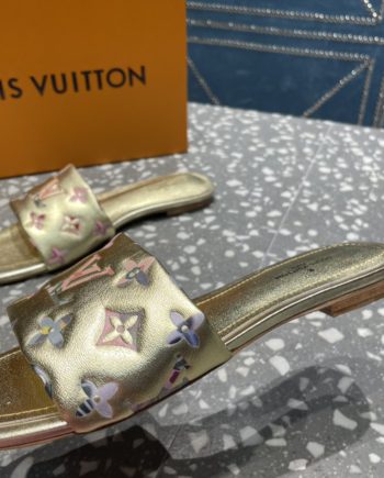 louis vuitton Women's Revival Flat Mule Gold For Women LV