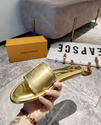 louis vuitton Women's Magnetic Flat Mule Gold For Women
