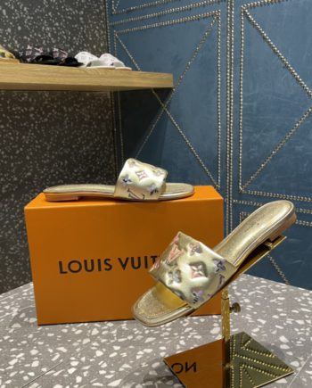 louis vuitton Women's Revival Flat Mule Gold For Women LV