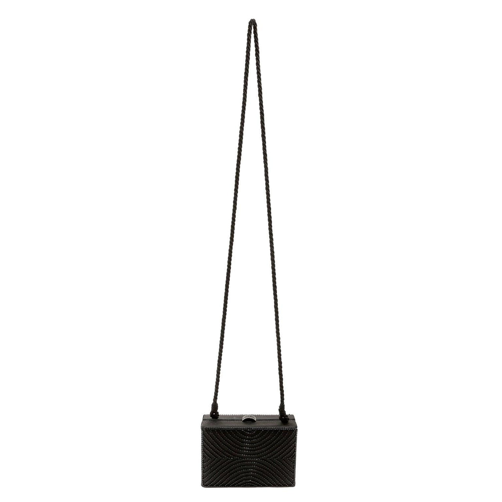 Chanel Black Vintage Beaded Mini Box Evening Bag