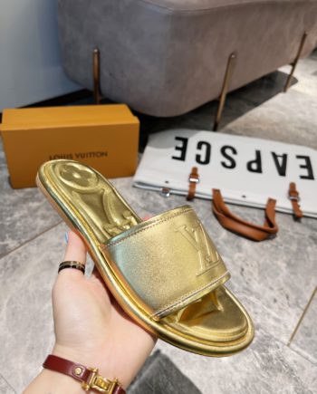 louis vuitton Women's Magnetic Flat Mule Gold For Women