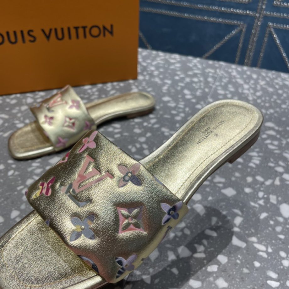 louis vuitton Women's Revival Flat Mule Gold For Women LV