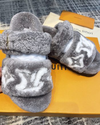 louis vuitton Women's Paseo Flat Comfort Mule Grey For Women LV