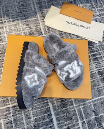 louis vuitton Women's Paseo Flat Comfort Mule Grey For Women LV