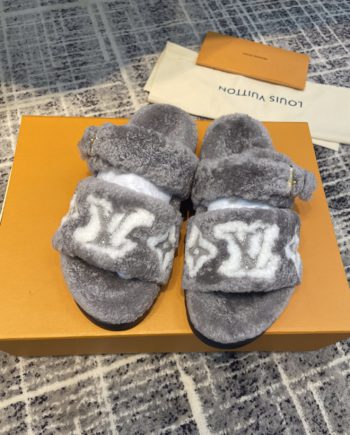 louis vuitton Women's Paseo Flat Comfort Mule Grey For Women LV