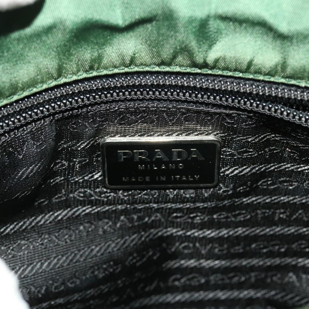 PRADA Hand Bag Nylon Green  yb268