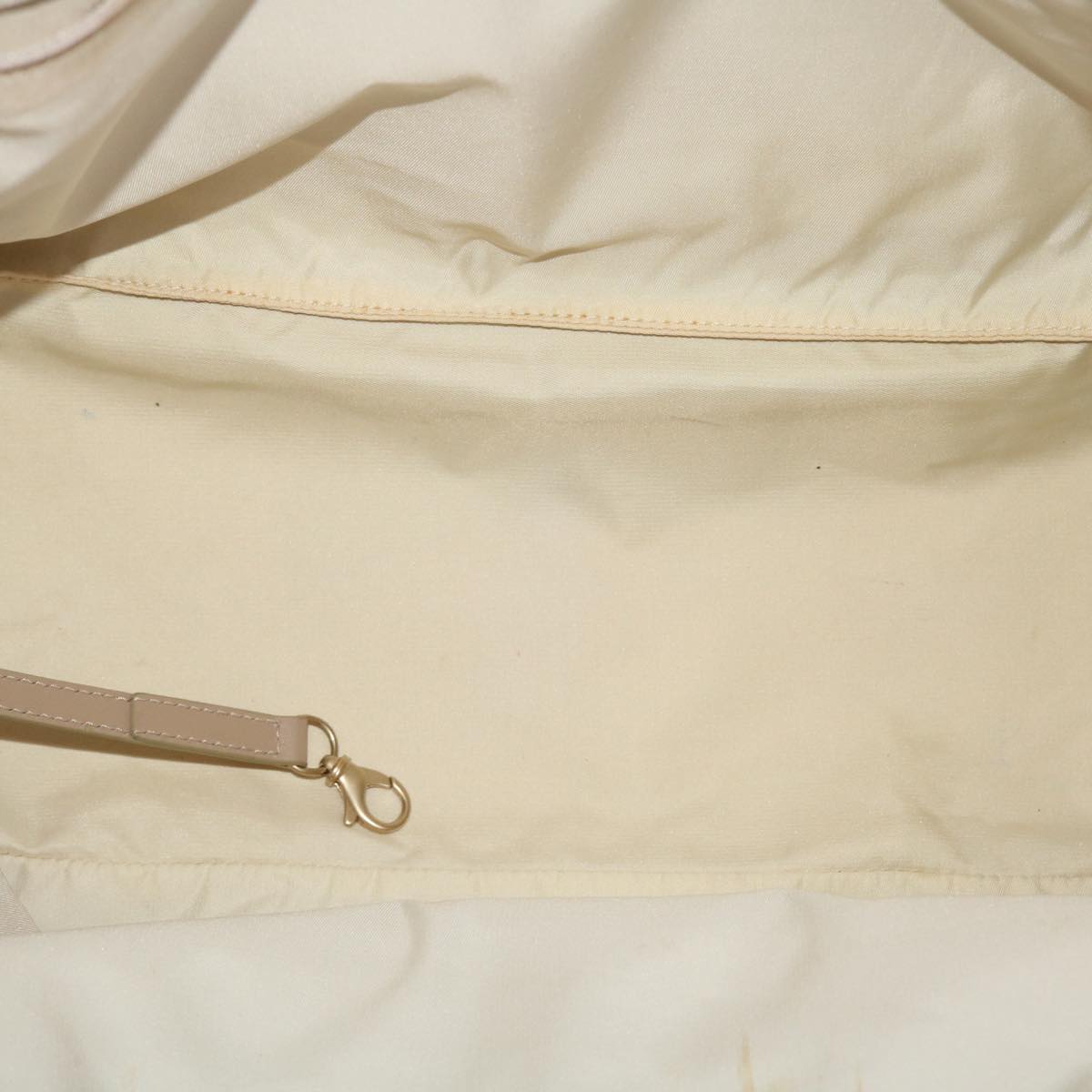 CHANEL New Travel Line Shoulder Bag Nylon Beige CC  yb272