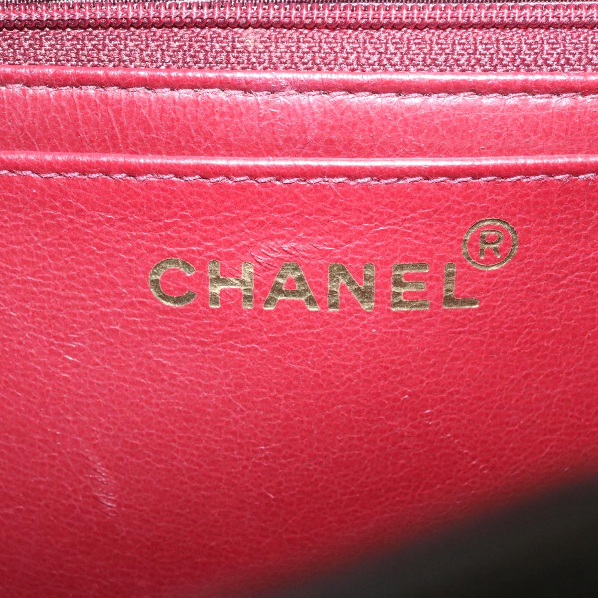 CHANEL Mademoiselle Big COCO Mark Chain ShoulderBag Lamb Skin Black  yk4080A