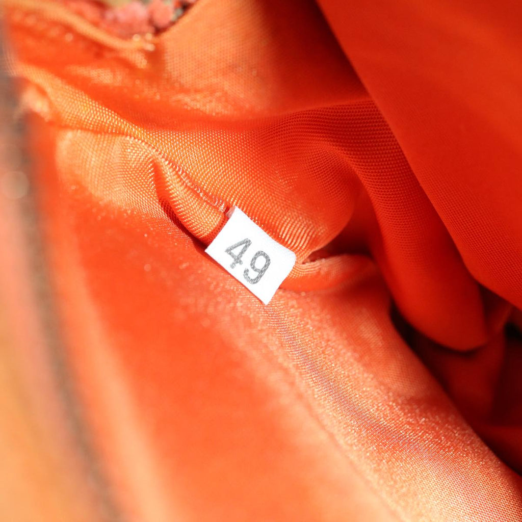 PRADA Quilted Chain Shoulder Bag Nylon Orange  yk5414