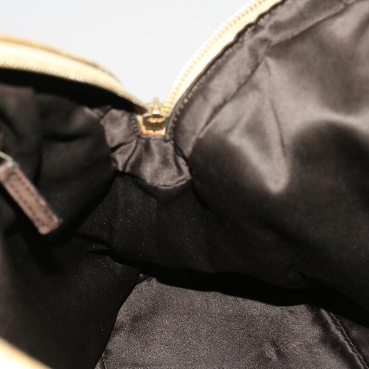 SAINT LAURENT Muse Hand Bag Leather Gold Tone 002122 Auth yk7591