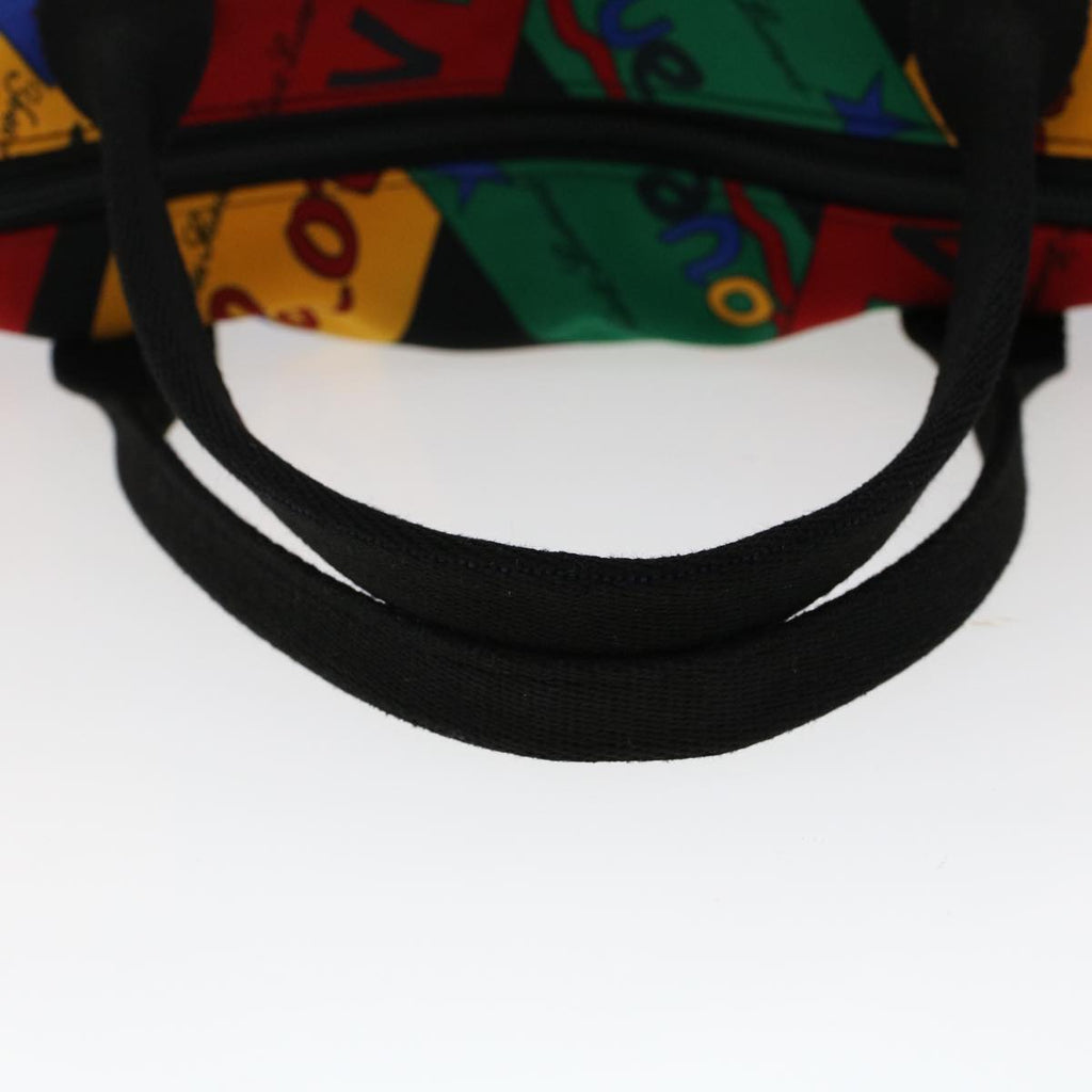 SAINT LAURENT LOVE Hand Bag Nylon Black Multicolor Auth yk7924
