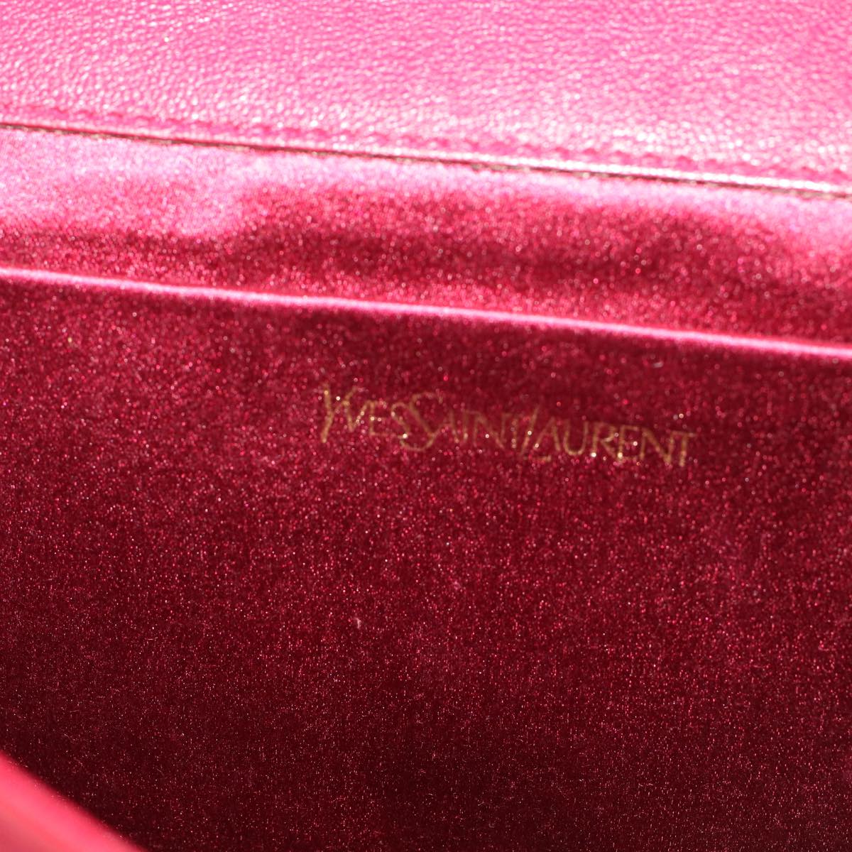 SAINT LAURENT Clutch Bag Leather Red 265701 Auth yk8013B