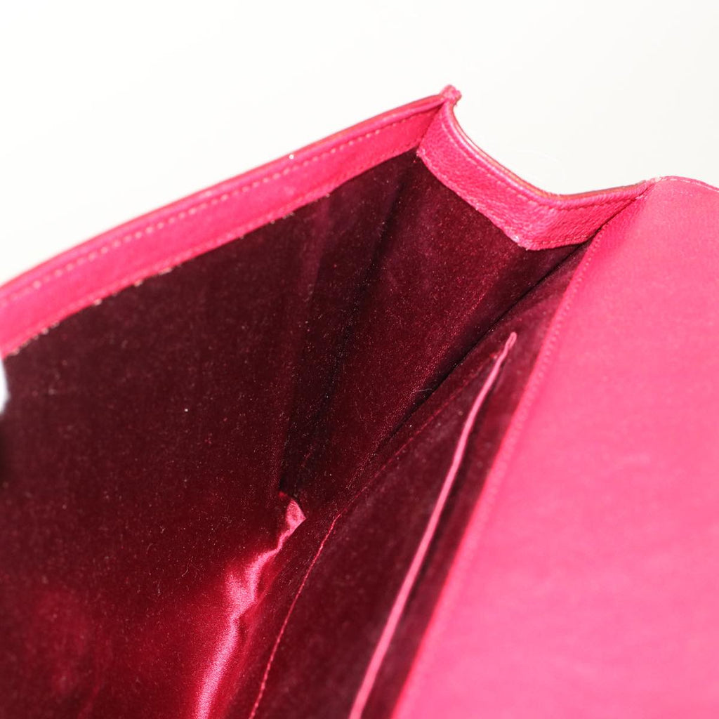 SAINT LAURENT Clutch Bag Leather Red 265701 Auth yk8013B
