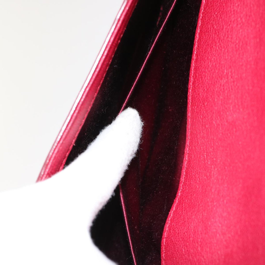 SAINT LAURENT Clutch Bag Leather Red 265701 Auth yk8013B